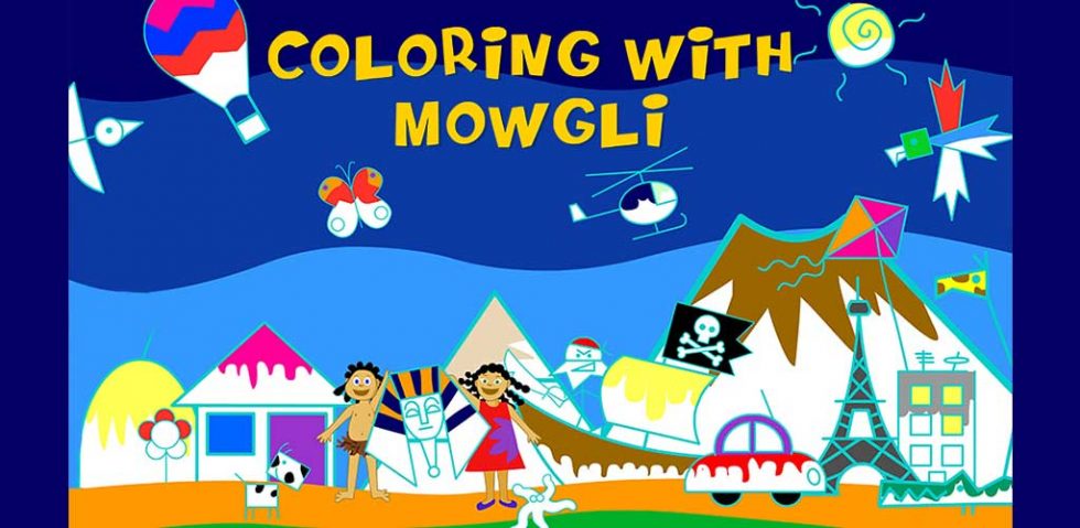 Coloring with Mowgli | Kidsopia